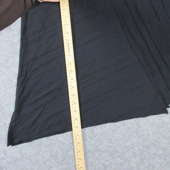 Habitat Women's Asymmetrical Cowl Neck Sleeveless Top Black Textured XL 202 - Picture 8 of 10